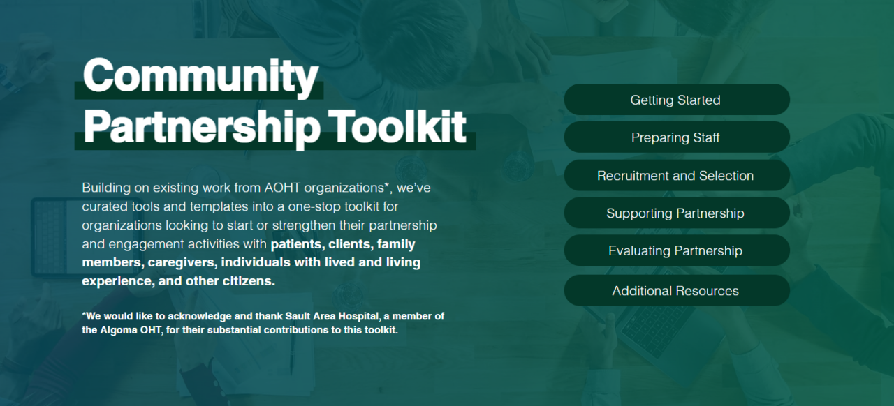 Community Partnership toolkit photo
